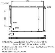 �������� TO-0345-22-AT Toyota Harrier, Lexus RX 03-06 ����������� (AD Radiators) TO034522AT ����