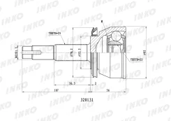 ���� ������� 25/22 ����� Nissan�Sunny�II�B12�1. �6�i�54�kW�1986. �06- Inko 320131 320131 ����