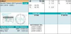 ������� 0,5 Solaris HC, RIO FB 1,4 Kappa G4LC Teikin 72,5 1,0-1,2-2,0 (+�����) 51166 0,50 511660 ����