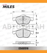 ������� ��������� �������� (����� Ceramic ����� PRO) Renault Laguna 01-/Scenic 03- (TRW GDB1468) E500518 E500518 ����