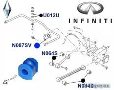 ������ ������������� 56243-0E015 N087SV, I-N087SV, 562430E015, I. D-15��, Nissan Terrano Regulus(JR50, �)08. �1996-08. �2002, �Terrano(R50, )09.1995-0...