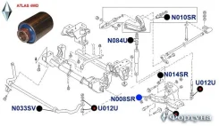 ����������� 54500-22T00 N008SR, 54500-20N00*,54501-20N00*, 5450022T00, 5450020N00, 54500-G8100*, 14*40*70, Nissan Atlas/Condor (AMF22, )10.1988 - Atla...