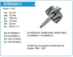 �����(�����) ���������� Komatsu Excavators PC650 /6D140, 24V Krauf AVW8260LP ����
