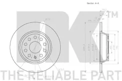 ���� ��������� ������ � �������������� ��������� (282x12mm) AUDI A3, Q3, SEAT Alhambra, �Altea, �Leon, �Toledo-III, �Skoda Octavia-II, Superb-II, Yeti...