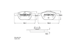 ������� ��������� �������� �������� �������� ��� Ford Focus II 04 AN-717K Akebono AN-717K AN-717K AN717K ����