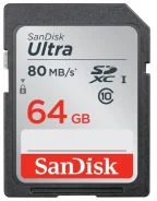 ����� ������ Sandisk 64GB Ultra 80MB/s SDHC (Class 10) ����