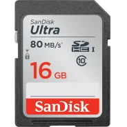 ����� ������ SanDisk SDHC Ultra 16 Gb 533x Class 10 80Mb/s ����