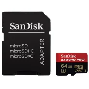 ����� ������ Sandisk 64GB Extreme Pro 95MB/s Micro SDHC ����