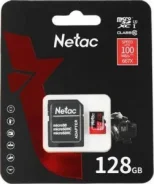 ����� ������ MicroSD 128GB Netac P500 Extreme Pro Class 10 UHS-I A1 V30 (100 Mb/s) + SD ������� ����