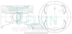 �������� ������� b20b4 d84+0.25 1,2-1,2-2,8 Honda B20B4 97- Teikin 38154025 38154025 ����