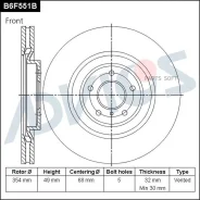 ���� ��������� Infiniti M37/Q70 09- �����. Advics B6F551B B6F551B ����