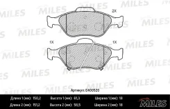 ������� ��������� �������� (����� Low-Metallic) Toyota Yaris / VITZ 1.0-1.4 06- (TRW GDB3457) E400520 ����� ����� E400520 ����