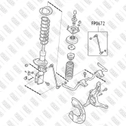 ���� ������������� �������� �����/������ Volvo S60/S80/V70/XC90/XC70 00- Fixar FP0672 FP0672 ����
