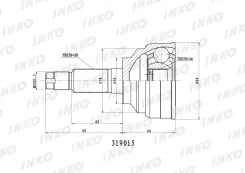 ���� ������� 28/26 (�������) Mazda Caprlla 626 Telster (GE5P) 2.5 1992.04- INKO 319015, �������� 319015 ����