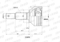 ���� ������� 29/35 (�������) Nissan Altima 2006- INKO 320096, �������� 320096 ����