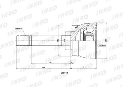 ���� ������� 28/25 (�������) Nissan Datsun Frontier (D22) 2.4 4WD 1999.06- INKO 320127, �������� 320127 ����