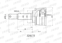 ���� ������� 23/19 (�������) Nissan Micra I (K10) 1982.12- INKO 320175, �������� 320175 ����