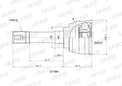 ���� ������� 26/22 (�������) Suzuki Samurai (SJ) 1988.11- INKO 327004, �������� 327004 ����