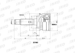 ���� ������� 23/19 (�������) Suzuki ALTO III (EF) 1994.09- INKO 327003, �������� 327003 ����