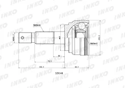 ���� ������� 30/27 (�������) Toyota Hilux SURF4Runner (N185W) 2.7 4WD 1995.11- INKO 329148, �������� 329148 ����
