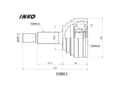 ���� ������� 22/22 (�������) Volvo 440 K (445) 1.7 (64 kW) 1988.09- INKO 330011, �������� 330011 ����