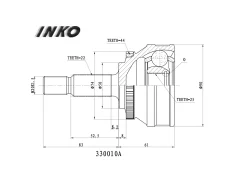 ���� ������� 22/25 ABS 44 (�������) Volvo 440 K (445) 1988.08- INKO 330010A, �������� 330010A ����