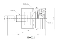 ���� ������� 30/24 ABS 48 (�������) Toyota Hiace 1995-2011 INKO 380022, �������� 380022 ����