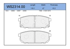 ������� ��������� �������� (�����) KIA Sorento 22 KIA Sorento 22 Jeenice WS231400, ������ WS231400 ����