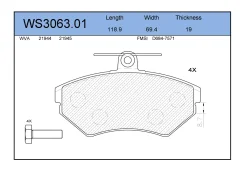 ������� ��������� �������� (�������) AUDI A4 1995 - 21AUDI A4 1994 - 21 Jeenice WS306301, �������� WS306301 ����
