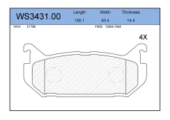 ������� ��������� �������� (�����) Mazda 626 IV Hatchback (GE) 2.0 i 08.1991 - 04.1997 Mazda 626 IV (GE) 2.0 i 01.1992 - 04.1997 Jeenice WS343100, ���...