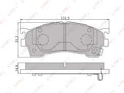 ������� ����. ����. �����. Mazda 626 97/MX-6 91/ Xedos 6 92 FORD Probe 93-98, Mazda 626 -97/MX-6 91-/Xedos 6 92- Lynxauto BD5101 BD5101 ����