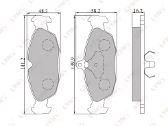 ������� ��������� �������� (�������) Daewoo Nexia/OPEL Astra F 98/Corsa A/B 00/ Vectra A 95 Lynxauto BD5903, �������� BD5903 ����