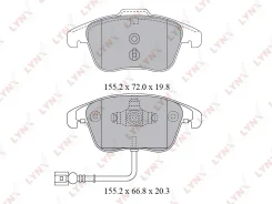 ������� ����. ����. �����. VW Tiguan 1.4-2.0 07, Front VW Tiguan 1.4-2.0 07- Lynxauto BD8038 BD8038 ����