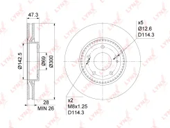 ���� ��������� �����. [300x28] Hyundai Sonata(NF) 2.0-3.3 05-10 / i40 1.6D-2.0D 11- / iX35 1.6-2.4 09- / Tucson(JM) 2.0-2.7 04-10 / Kia Sportage(JE/SL...