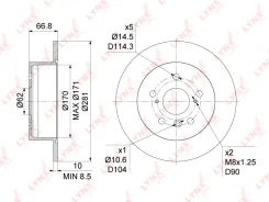 ���� ��������� ����. [281x10] Toyota Camry(V40, V50) 2.4-3.5 06-/ Lexus ES 3.5 06-12 Toyota Camry(V4/50) 2.4-3.5 06-, Lexus ES 3.5 06-12 Lynxauto BN11...