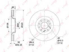 ���� ��������� ������������� (321x30) (�������) AUDI A4 (8EC, B7) (11.2004 - 06.2008) 2 l _ AUDI Allroad (4BH, C5) (05.2000 - 08.2005) 2.7 l _ AUDI A6...
