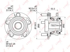 ������� �����. /����. � ����� Hyundai Santa Fe (CM, DM) 06- / Kia Sorento (XM) 09-14 [+ABS] Hyundai Santa Fe(SM-DM) 2.0D-2.7 06- / ix55 3.0D-3.8 08-...