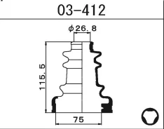 ������� ����� ����������� /26,8*75*115,5/ Toyota S13F, �S13J, �PS13HA, �PKS13JA, �RS13, �RPKS13, �HC13T, �KHJC31E, �GC32T, �KHC33, �KRC33, �KRC33S, �F...