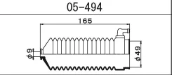 ������� ������� ����� /9*49*165/ Nissan EU11, �RU11, �U11, �VEU11, �VRU11, �WU11, �HNM10, �PU11, �GC32, �HC32, �PT12, �T12, �Y31, �Maruichi 05494 0549...