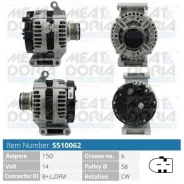 ��������� 14V 150A Fiat Ducato (250), Ford Transit (FD) 2.2 D Meatdoria 5510062 5510062 ����