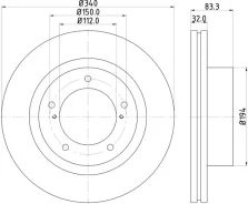 ���� ��������� (�������) Toyota LAND Cruiser 200 (_J2_) 4.5 D4-D 08.2007 - Lexus LX (_J2_) 570 (URJ201_) 11.2007 - Nisshinbo ND1051K, �������� ND1051K...