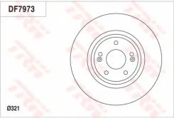 ���� ��������� (�������) Hyundai Grand Santa FE 2013, Santa FE II 2009, Santa FE III 2012 TRW DF7973, �������� DF7973 ����