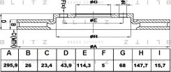 ���� ��������� �������� ������������� Renault Grand Scenic/Laguna/Latitude/Megane/�Scenic 07- Blitz BS0408 BS0408 ����