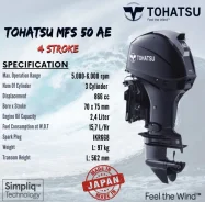 Tohatsu. 50��.�., 4-�������, ����������, ���� L (508 ��), 2020 ��� ����