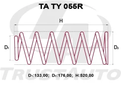 ������� �������� ��������� TA TA TY 055R LAND Cruiser NO Height Control HDJ100, UZJ100 98 - 07 H = 520 mm TATY055R ����