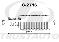 �������� �������� ������������ TA C-2716 FR BOOT Caldina/Carina 2/Carina E/Carina ED/Carina FF/Celica/Corolla/Corolla Levin/Corona/Corona EXIV/Corona...