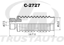 �������� �������� ������������ TA C-2727 FR BOOT Corolla/Corolla 2/Corona/Corsa/Tercel/Cynos/LE�VIN/Trueno LVN/CRE/TRN/MRN/RAUM/Sprinter/Starlet/Terce...