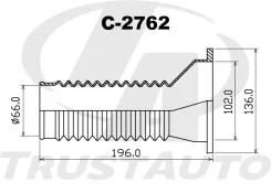 �������� �������� ������������ TA C-2762 FR BOOT Avensis AZT250, AZT251, AZT255 03-08/Caldina AZT241, AZT246, ST246, ZZT241 02-07/ Corolla AXIO NZE141...