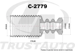 �������� �������� ������������ TA C-2779 FR BOOT Outlander CU4W, CU5W 03-06/Outlander CW5W, CW6W 05-13/CW8W 09-10/CW4W 09-12, ������ �������� C2779 ��...
