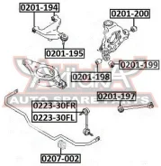 ���� ������������� �������� ����� Nissan Nissan X-Trail NT30 PNT30 T30 2000- ASVA 0223-30FL 022330FL ����